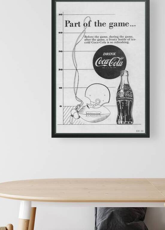 1958 coke football ad by Row One Brand