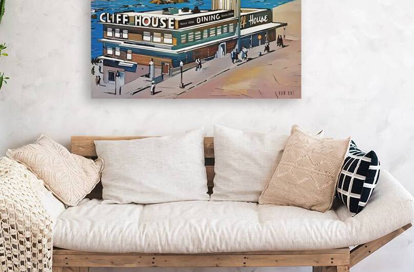 famous cliff house restaurant san francisco art by Row One Brand