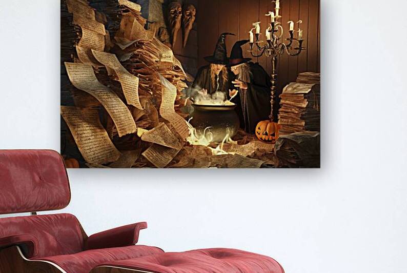 A spooky Halloween scene featuring a room filled by Alin Cojocaru