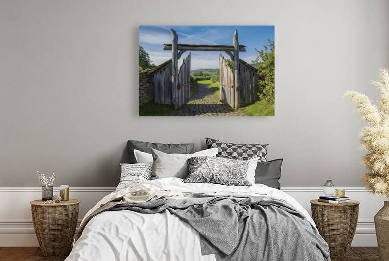 a rustic wooden gate set against a picturesque co by Florin Harsan