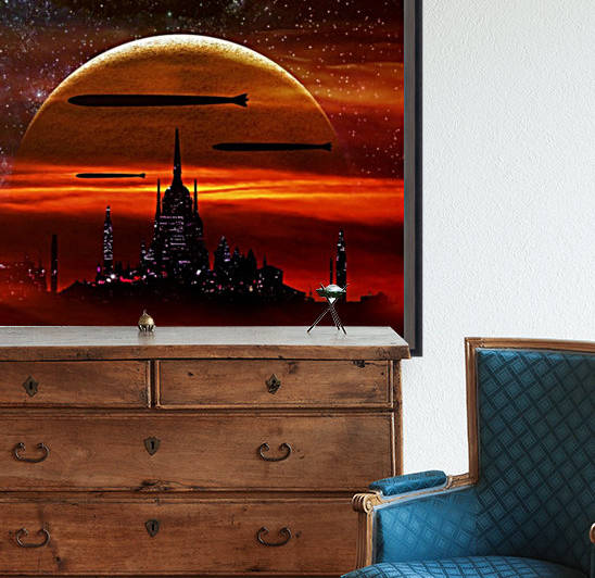 science fiction digital illustration by Shamudy