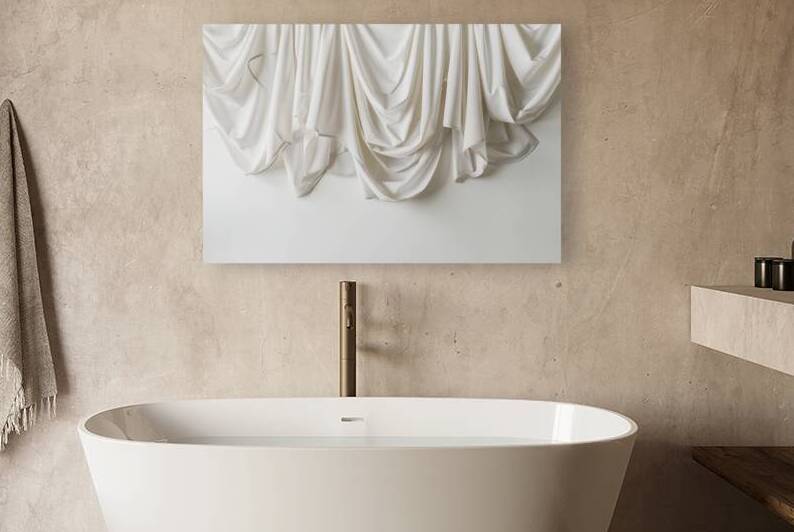 A stunning image of a plain white fabric backgrou by Dan Avian