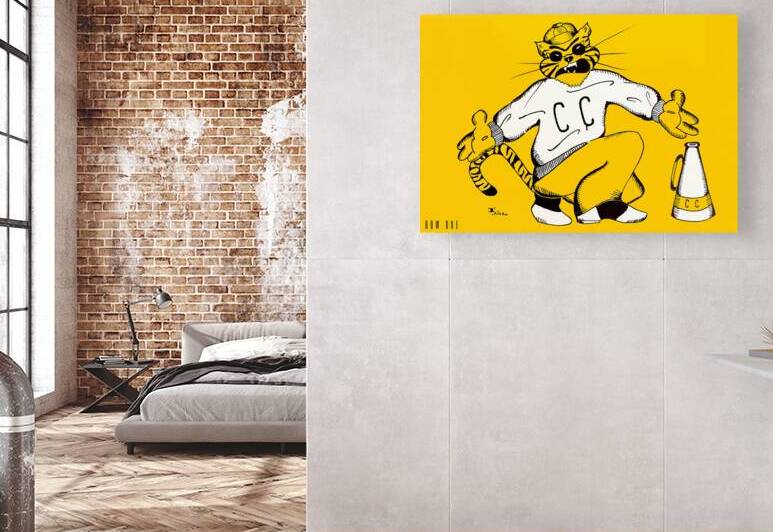 Vintage Colorado College Tiger Cartoon Art by Row One Brand