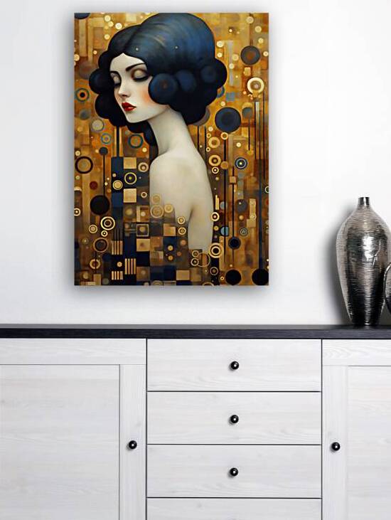 Golden Abstract Lady by Anne Laure GOUPIL