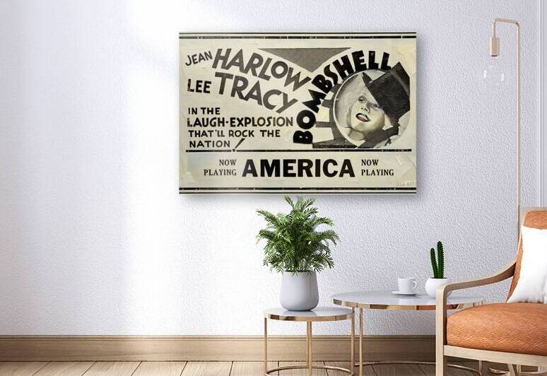 1933 Bombshell Jean Harlow Movie Ad by Row One Brand