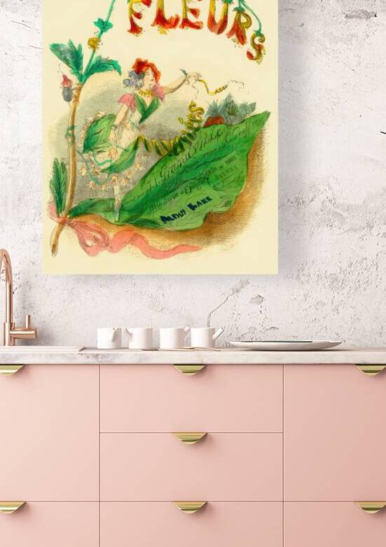  Vintage childrens watercolour print of a flower girl. by Steve Painter