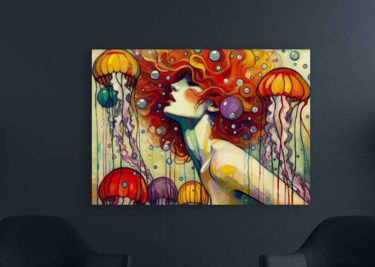 Abstract Mermaid - Ethereal Underwater Fantasy by Anne Laure GOUPIL