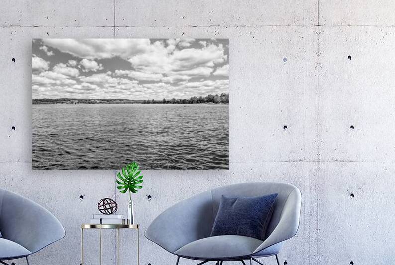 Kimberling City Bridge And Table Rock Lake Grayscale by Jennifer White