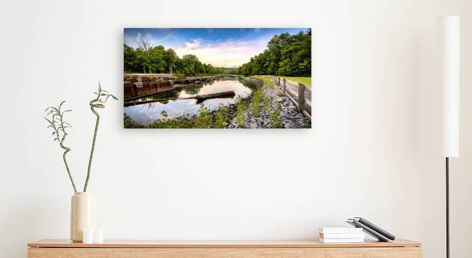 South Holston River Panorama at the Weir Dam by Shelia Hunt Photography