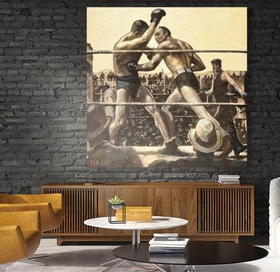 fitzsimmons corbett 1897 boxing art by Row One Brand