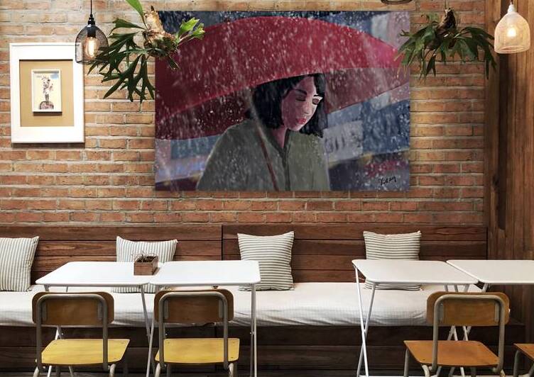 Reflexion sous la pluie by KaRay Illustrations