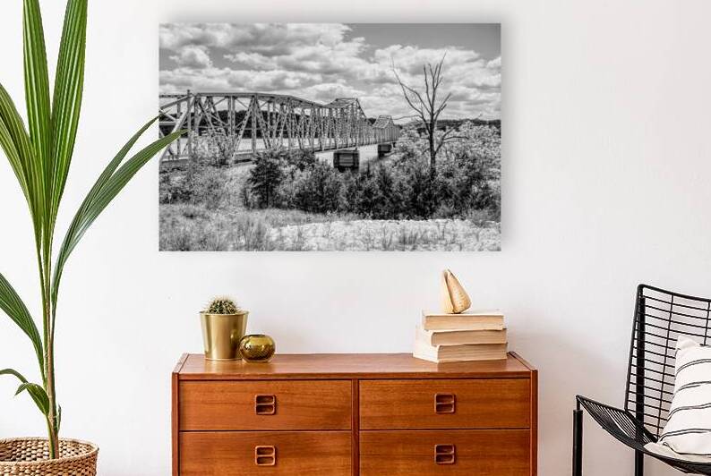 Kimberling City Bridge Missouri Grayscale by Jennifer White