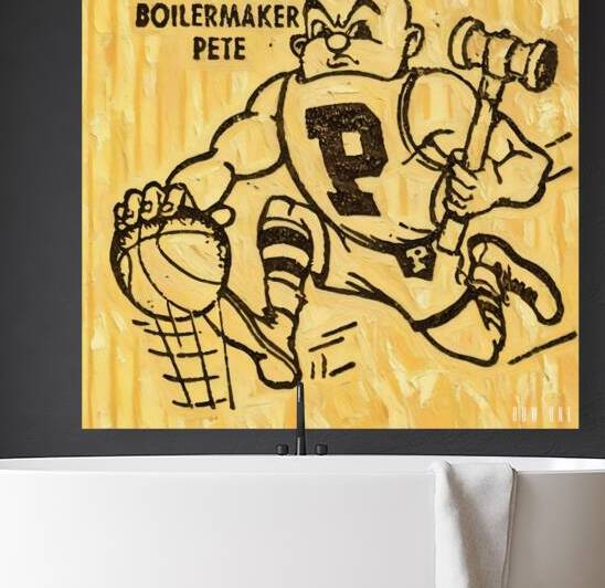 1974 purdue boilermaker pete basketball art by Row One Brand