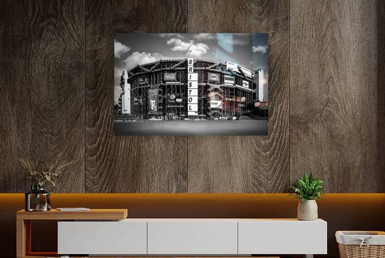 Bristol Motor Speedway black and white by Shelia Hunt Photography