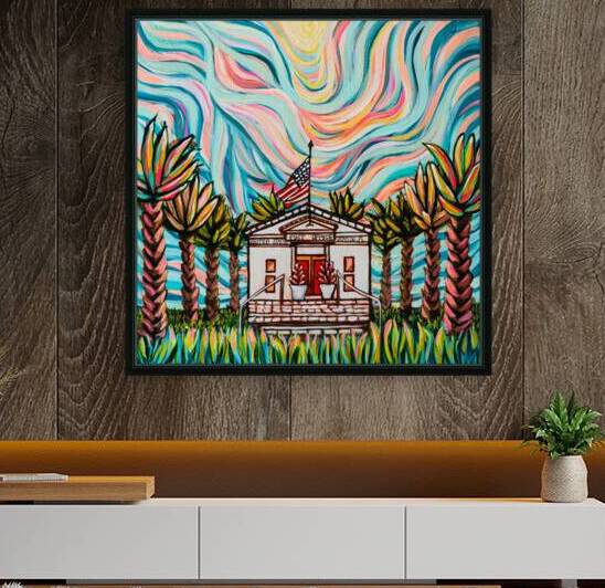 Seaside Post Office | Seaside American Flag | Seaside Florida | Scenic Hwy 30A by Melissa Malcolm Art