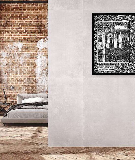 Merlin takes the child Arthur by Steve Painter