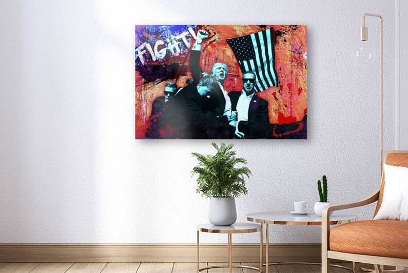 Donald Trump attempted assassination painting 2024 Dramatic Rescue: A Moment in History 1 by Visual Variety