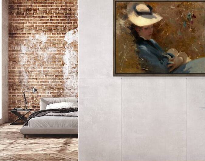 Resting C. 1875 John Singer Sargent American 1856 by Row One Brand