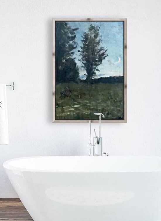 Moonlit Landscape Richard Bergh Swedish 1858–19 by Row One Brand