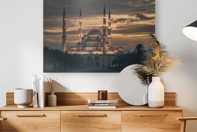 A majestic mosque illuminated at dusk 2 by Romeu Hurmuzache