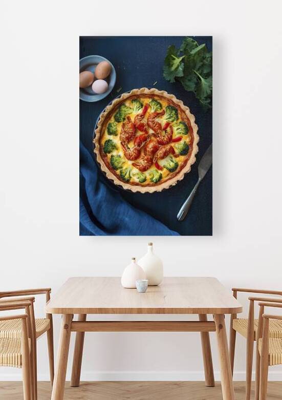 Cooking of home made french tart quiche with cray by Romeu Hurmuzache