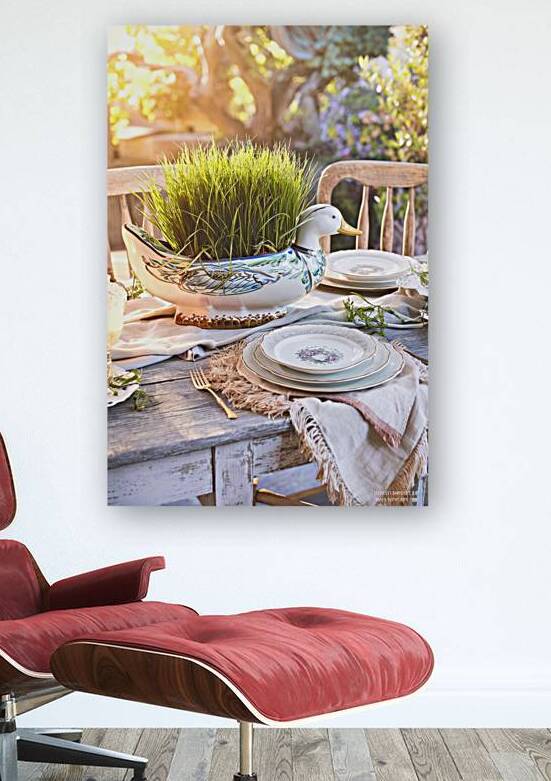 A rustic wooden table setting by IonelGherman