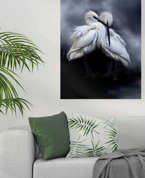 Sleepy Young Egrets by Pabodie Art