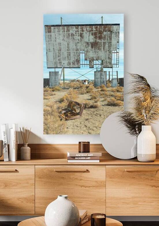 Broken screen of an abandoned drive in theater by David Reinhold