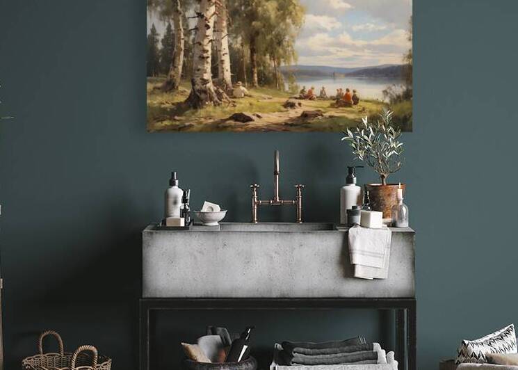 Family gathering by the Lake by In Art Nest