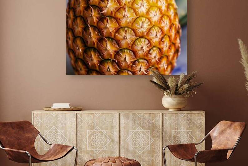 peel of ripe pineapple macro closeup 2 by Gheorghe Stanescu