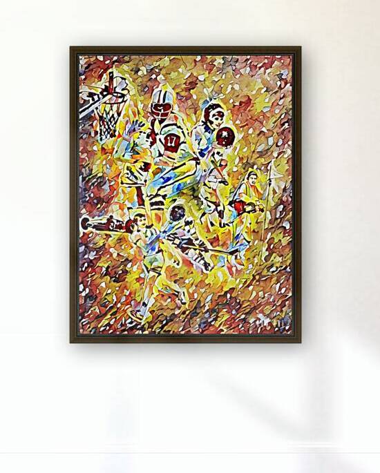 1970s abstract sports art  by Row One Brand