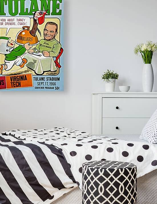 1966 Tulane vs. Virginia Tech Football Program Art by Row One Brand