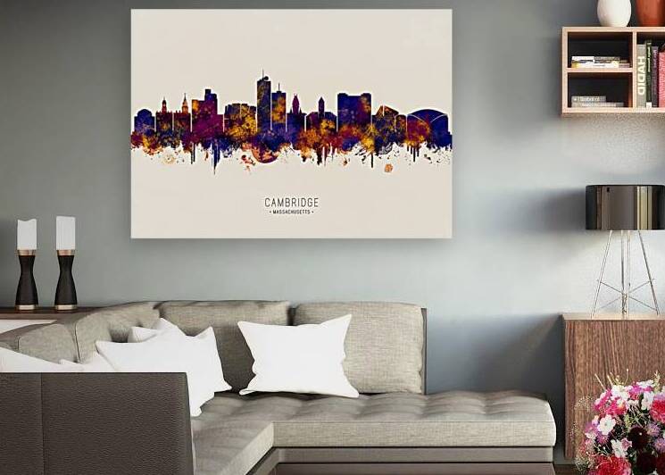 Cambridge USA Skyline by Towseef Dar