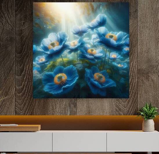 Ethereal Blue: Himalayan Poppies in Bloom by planet animal