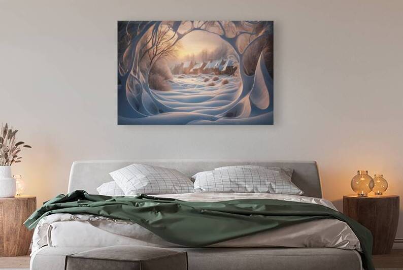 A serene and enchanting winter scene featuring ab by Stoica Lilian