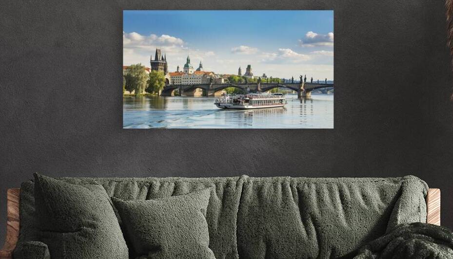 Touristic boat near the Charles bridge in Prague  1722607536.1652 by Lucian Dragan