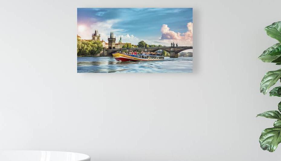 Touristic boat near the Charles bridge in Prague  1722607534.3242 by Lucian Dragan