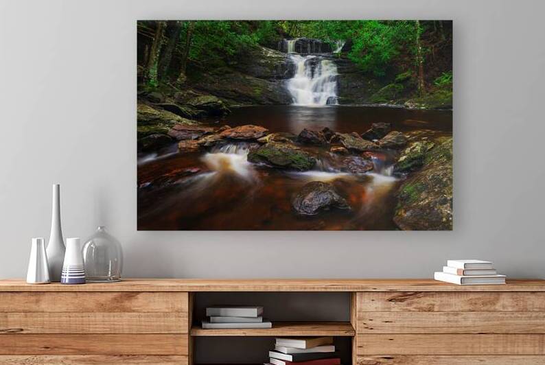 Rainy Day at Big Laurel Falls  by Andy Crawford