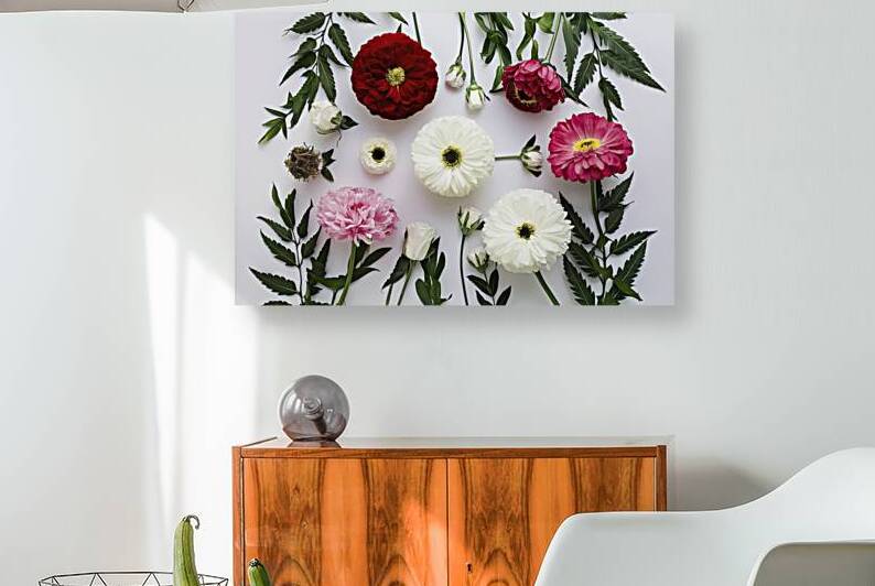 Various flowers on white 2 by Anghel Viorel