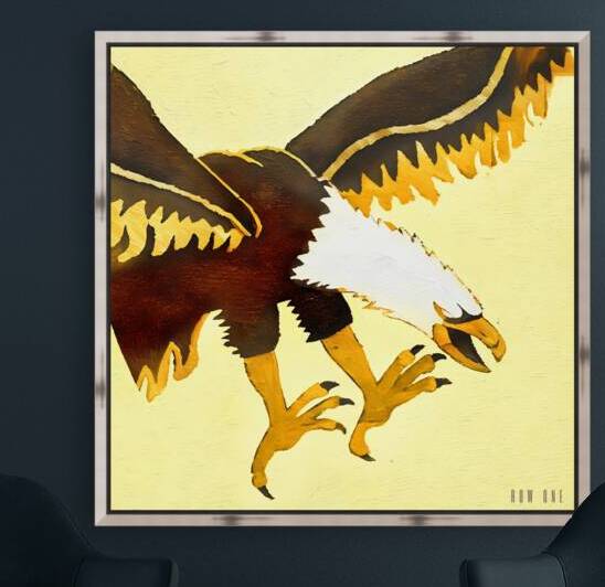 1980s flying avian art  by Row One Brand