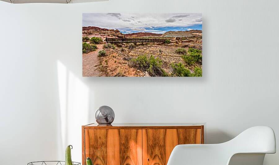 Delicate Arch Foot Bridge Pano by Jennifer White