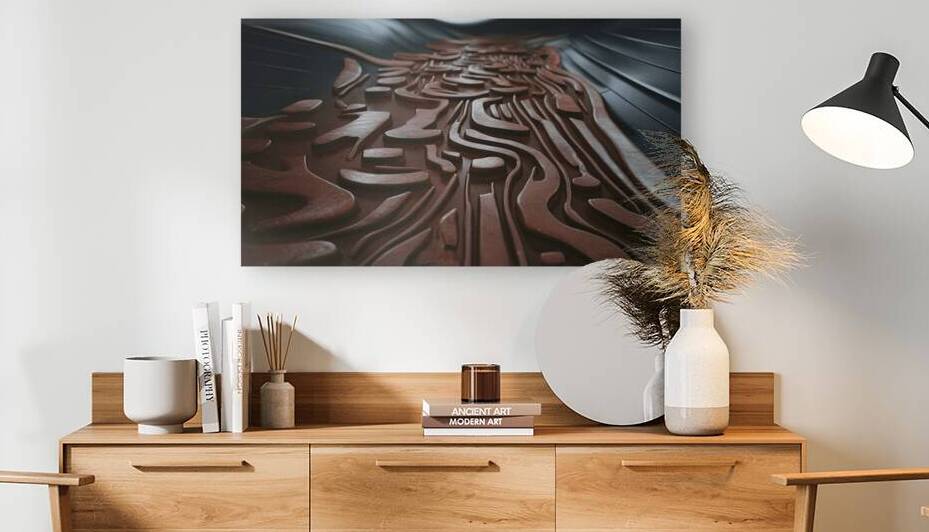 texture pattern of dark brown rubber on a black b by Mirela Poiana