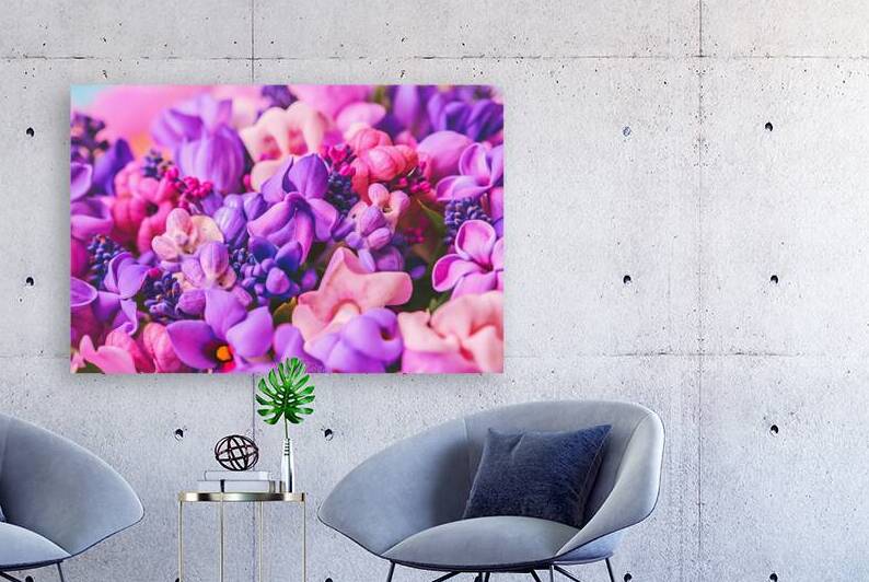 A close up of vibrant purple flowers 1 by Mirela Poiana