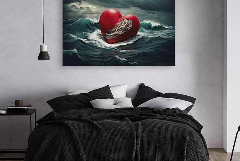 Large Red Heart Precariously Drifting In Tumultuo 1722838535.2539 by Veres Ioana