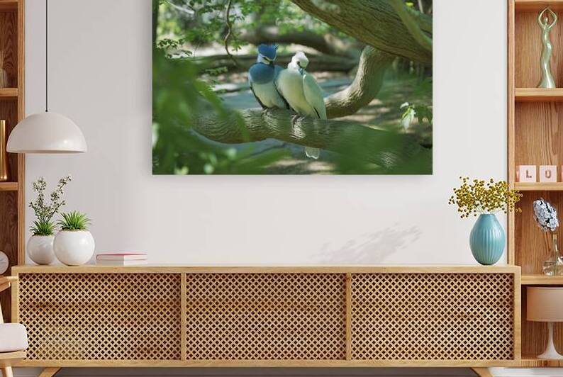 Two birds perched on a branch 3 by Veres Ioana