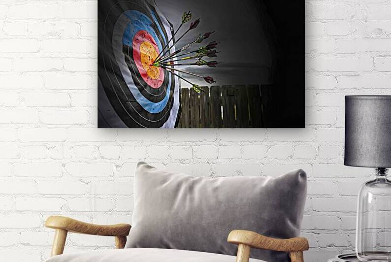 darts arrows in the target center 2 by Veres Ioana