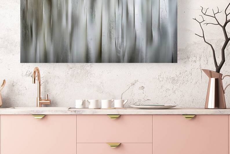 A striking abstract artwork featuring a blurry te by Mariana Tirca