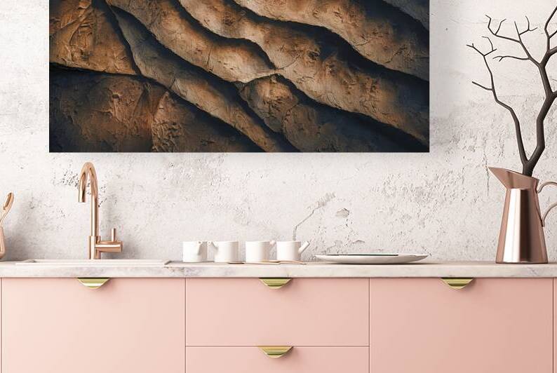 A captivating close up of a textured wall or canv by Mariana Tirca