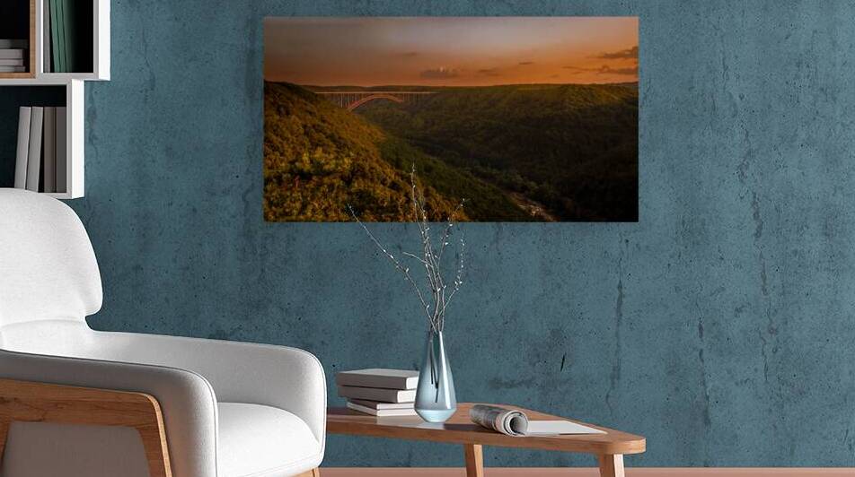 West Virginia Sunset Vista at the New River Bridge by Norma Brandsberg Photography