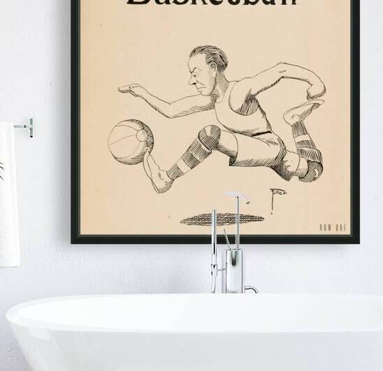 Early 1900s Funny Basketball Art by Row One Brand